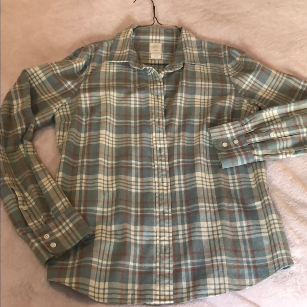 Nwot flannel J Crew Plaid “Boy shirt” button down